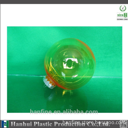 Transparent color 100mm christmas ball/PET design/OEM is welcome